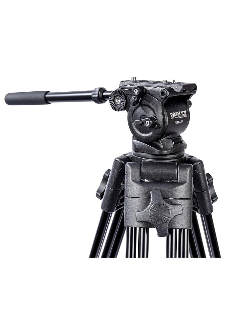 برو ميج حامل كاميرا فيديو احترافي من سبائك الألومنيوم PROMAGE PMT-650  - Image 3
