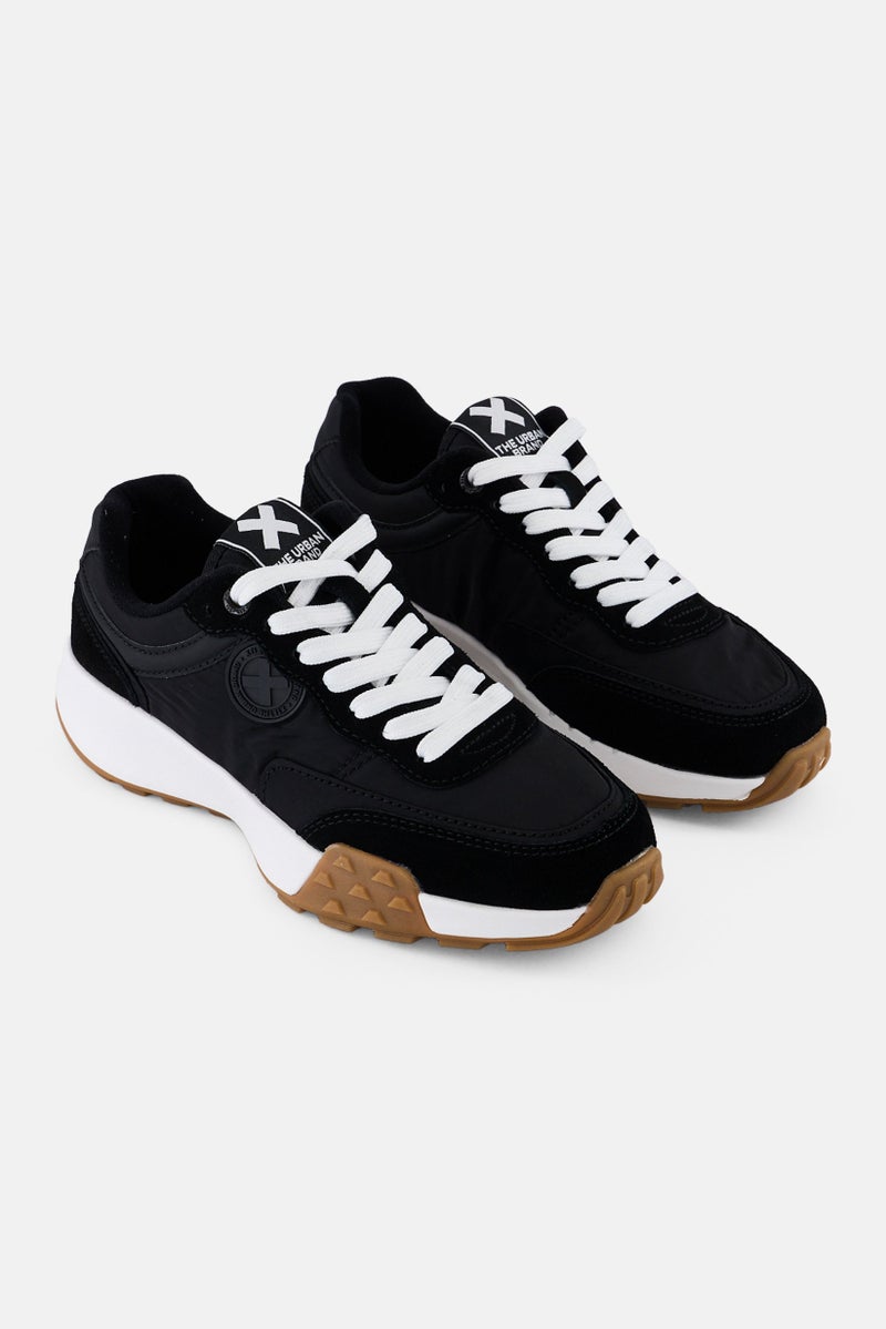 Xti Women Lace Up Casual Shoes, Black - Image 1