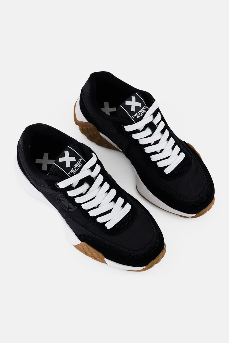 Xti Women Lace Up Casual Shoes, Black - Image 2