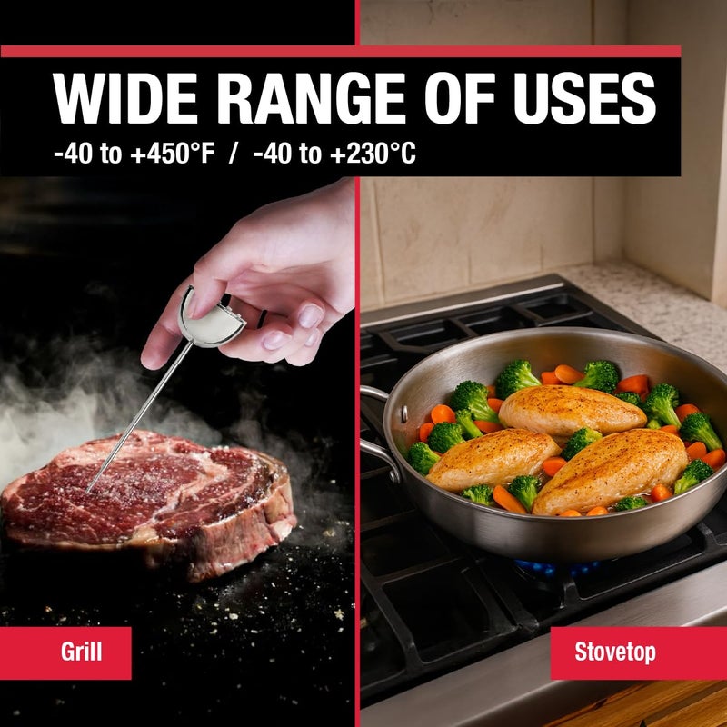 CDN Thin Tip Thermometer | ProAccurate®, 4.75" Stem, Digital, Hold, Max, Waterproof, NSF Certified, Ideal for Cooking, Brewing - DTQ450X - Image 4