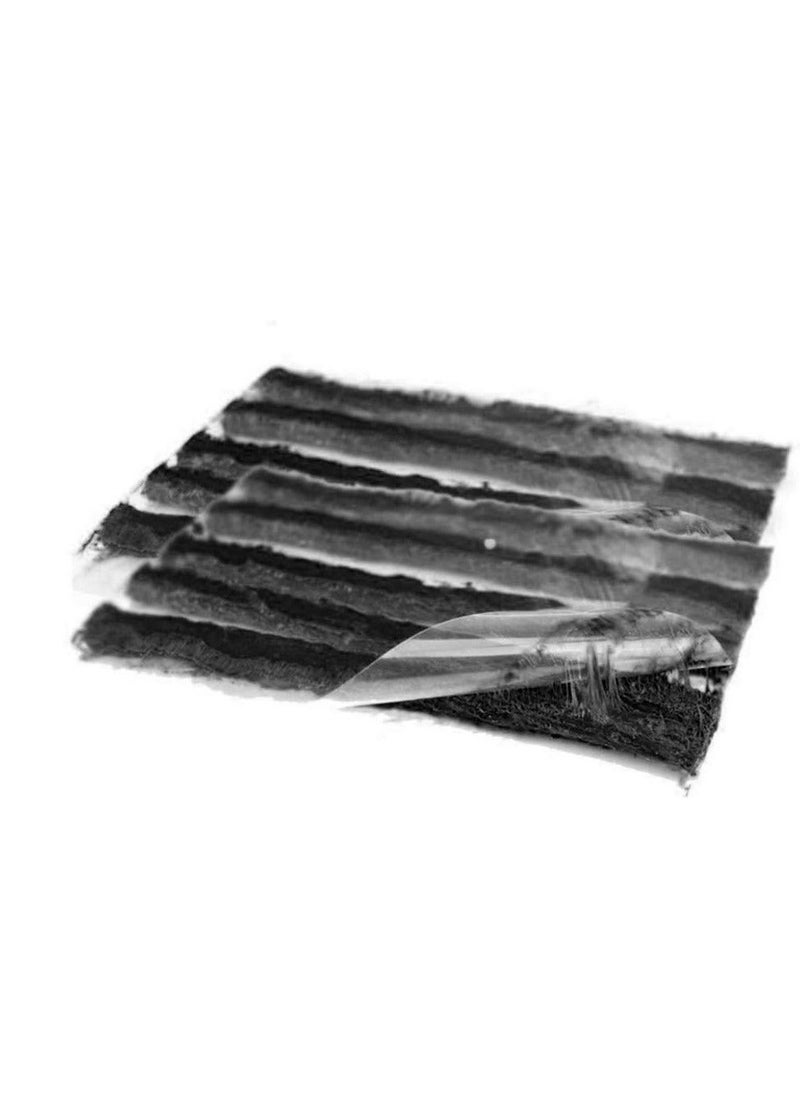 Generic - 50 Pcs Emergency Tubeless Tire Puncture Repair Strip Strings Kit - Plug Rubber Tool for Recovery of Car, Motorcycle, Bike - Black, 100mm x 6mm - Image 1