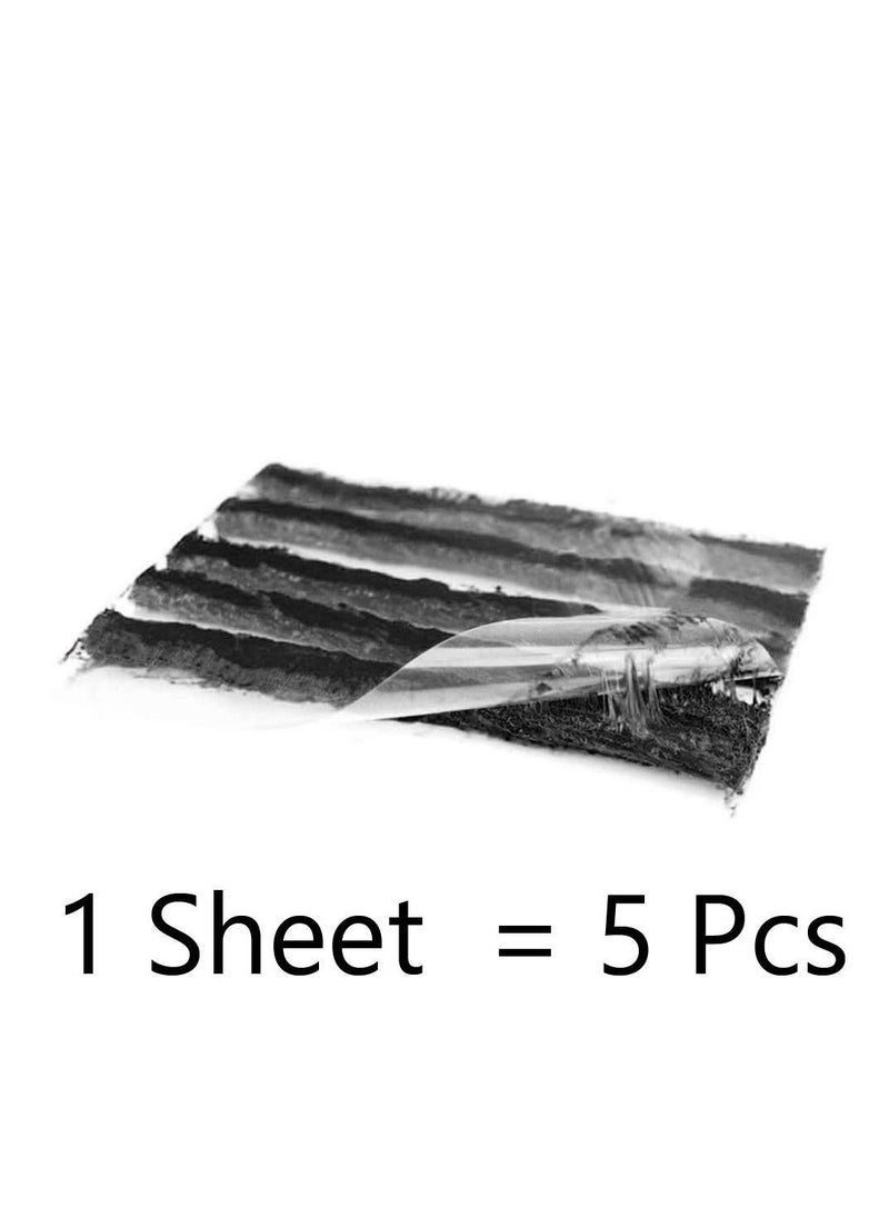 Generic - 50 Pcs Emergency Tubeless Tire Puncture Repair Strip Strings Kit - Plug Rubber Tool for Recovery of Car, Motorcycle, Bike - Black, 100mm x 6mm - Image 1