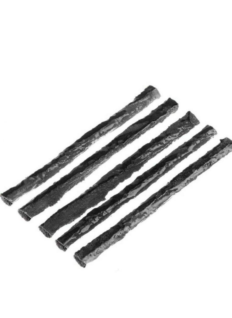 Generic - 50 Pcs Emergency Tubeless Tire Puncture Repair Strip Strings Kit - Plug Rubber Tool for Recovery of Car, Motorcycle, Bike - Black, 100mm x 6mm - Image 1