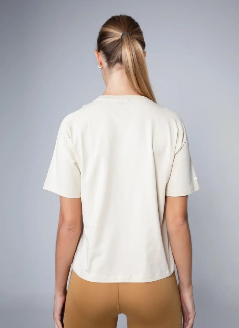 Aora Women’s Zenja Loose Fit Shirt – Lightweight Flowy Cotton Top for Yoga, Layering & Everyday Comfort (Cream)