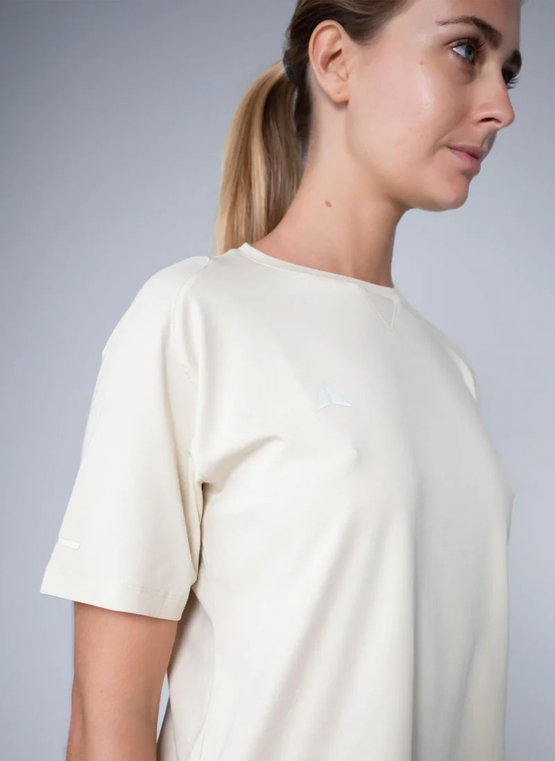 Aora  Women’s Zenja Loose Fit Shirt – Lightweight Flowy Cotton Top for Yoga, Layering & Everyday Comfort (Cream) for Women | Best Price UAE