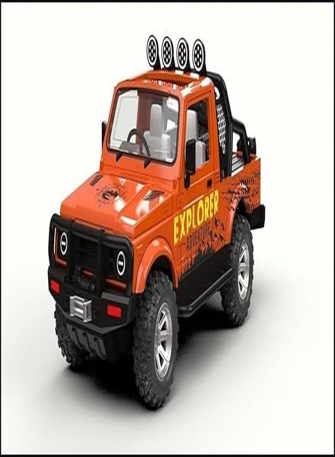 Funkartt New Adventure Explorer Open Ranger Jeep 4x4 Gypsy Sports Off Road Toys Cars, Color Assorted As Per Availability - Image 1