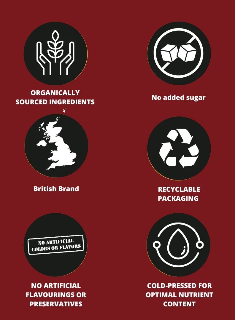 Fighter Shots Ginger + Beetroot (12x60ml) | Improves Heart Health | Boosts Immunity | 100% Natural | Perfect Morning/After Workout, Pick Me Up | No Preservatives - Image 4