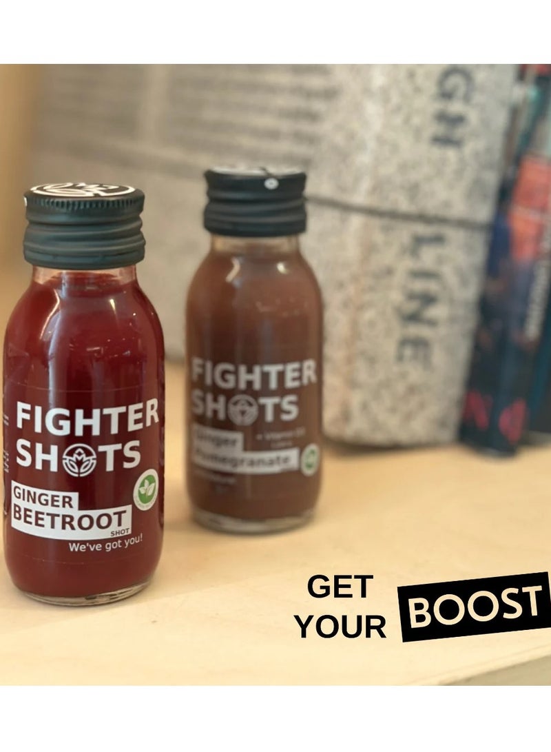 Fighter Shots Ginger + Beetroot (12x60ml) | Improves Heart Health | Boosts Immunity | 100% Natural | Perfect Morning/After Workout, Pick Me Up | No Preservatives - Image 5