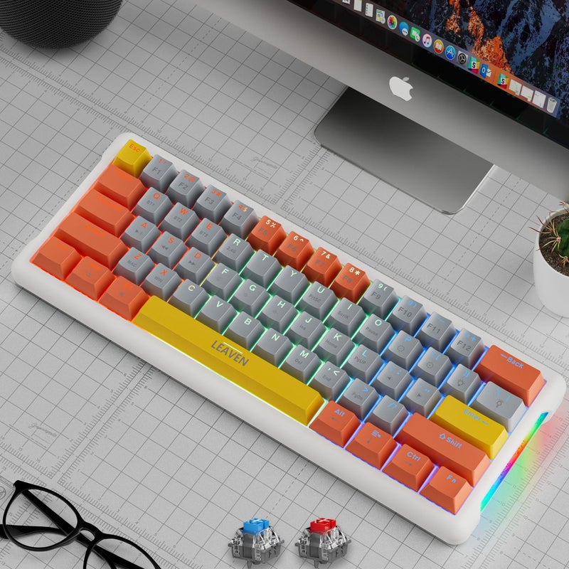 Crack K610 Three-Model Keyboard Customized Plug Russian Game E-Sports Computer Bluetooth Wireless Mechanical Keyboard - Image 1