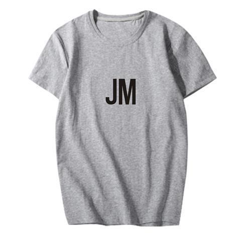 kpop Youth League 7th Anniversary Abbreviation Member Name Surrounding Should Aid Song Playing Clothing Same Style Short Sleeve T-shirt Male and Female Couples Ji-min-JM (pink) - Image 2