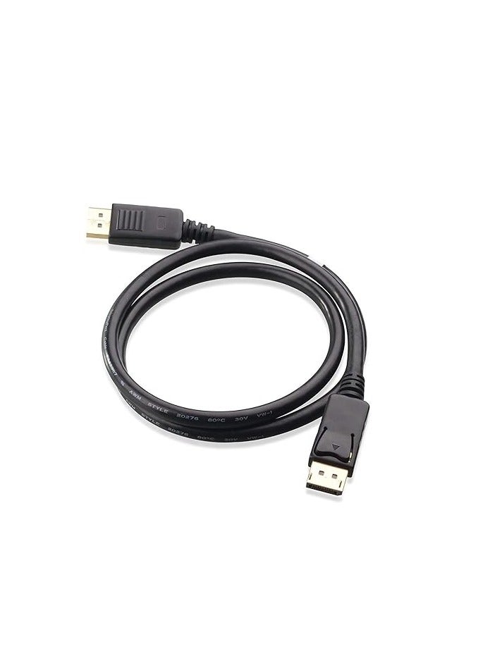 Janex 6ft High Speed ​​DisplayPort to DisplayPort Cable 1.8m - Black for Laptop - Image 2