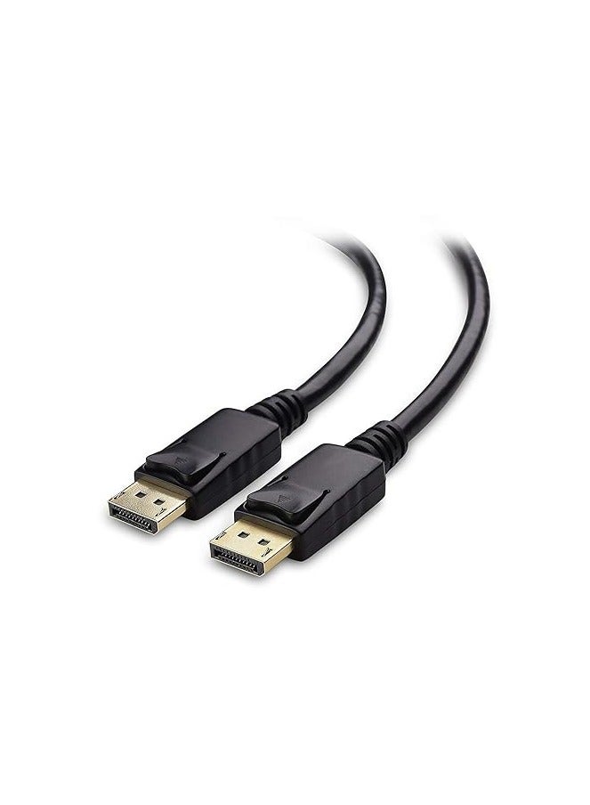 Janex 6ft High Speed ​​DisplayPort to DisplayPort Cable 1.8m - Black for Laptop - Image 1