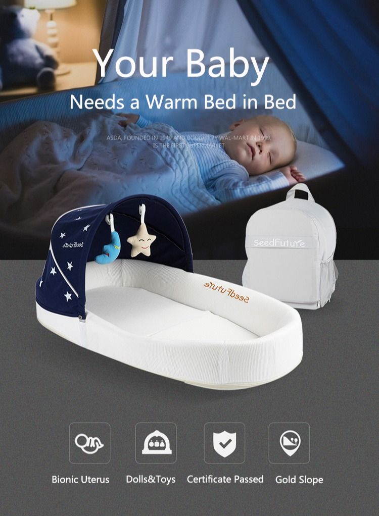 Factory Price Baby Bed, Portable Baby Lounger With Mosquito Net, Shoe Shaped Toy Bed For Kids -Pink - Image 2