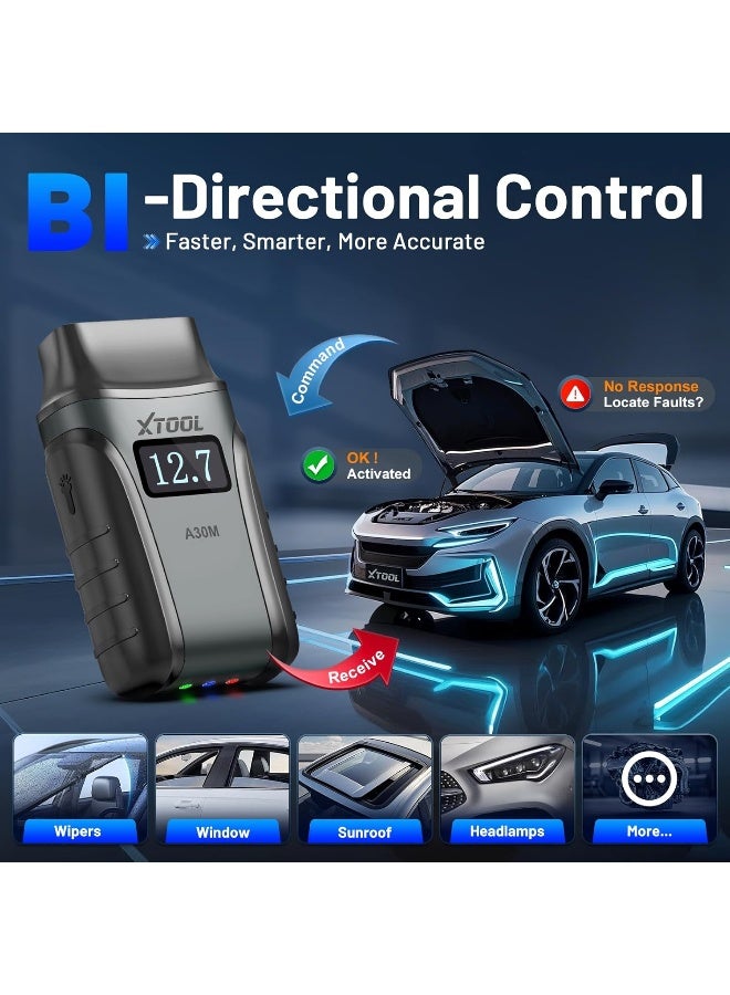 أداة اكس  مScanner OBD2 لاسلكي من Xtool لنظام أندرويد و آيفون، Anyscan A30M 2024 الأحدث، فحص ثنائي الاتجاه مع تحديثات مجانية، تشخيصات جميع الأنظمة، 21 إعادة تعيين، تهوية ABS، إعادة تعيين زيت، إصدار مطور من A30 - Image 4