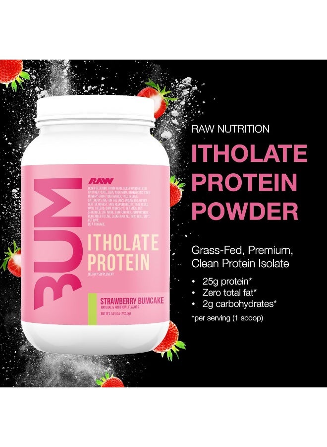 Raw مسحوق بروتين واي معزول خام، نكهة كعكة الفراولة - Image 2