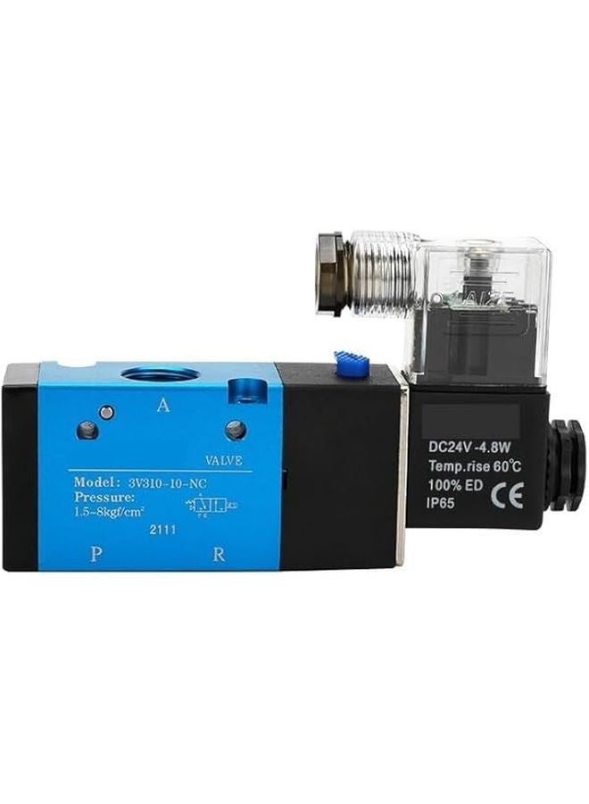 3V310 10 DC24V 3 2 Way Pneumatic Solenoid Valve Pilot Operated Single Electric Control With 12mm Fitting - Image 2
