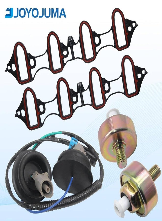 JOYOJUMA Knock Sensors Wiring Harness and Intake Manifold Gasket Kit for Chevy Suburban Silverado Avalanche Tahoe GMC Sierra Yukon, for Cadillac & More GM Vehicles | Replace# 12601822 12589867 917-033 - Image 3