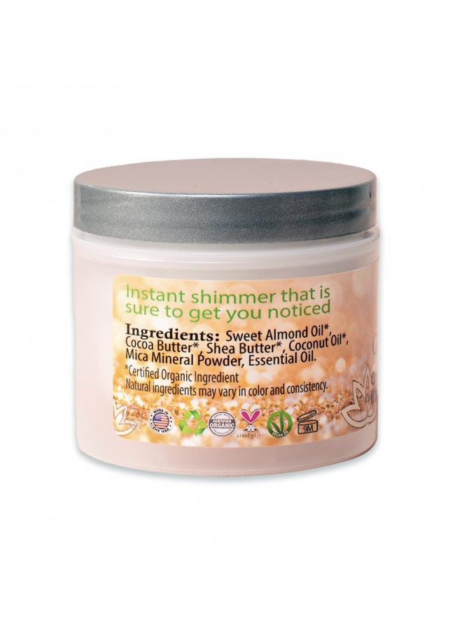 glimmer goddess Glimmer Goddess Organic Whipped Body Butter - Subtle Level 1 Bronze Shimmer - Moisturizing & Nourishing Skincare with Natural Ingredients - Gentle Glow & Hydration for All Skin Types - 4.0 oz  - Image 2