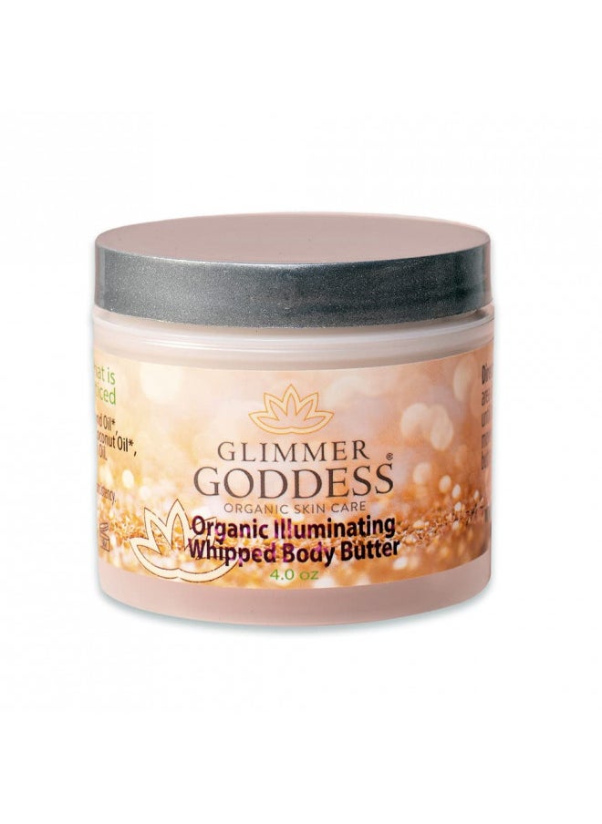 glimmer goddess Glimmer Goddess Organic Whipped Body Butter - Subtle Level 1 Bronze Shimmer - Moisturizing & Nourishing Skincare with Natural Ingredients - Gentle Glow & Hydration for All Skin Types - 4.0 oz  - Image 1
