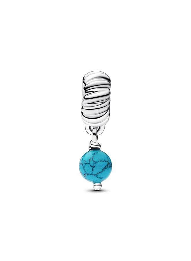 PANDORA Turquoise-coloured Dangle Charm