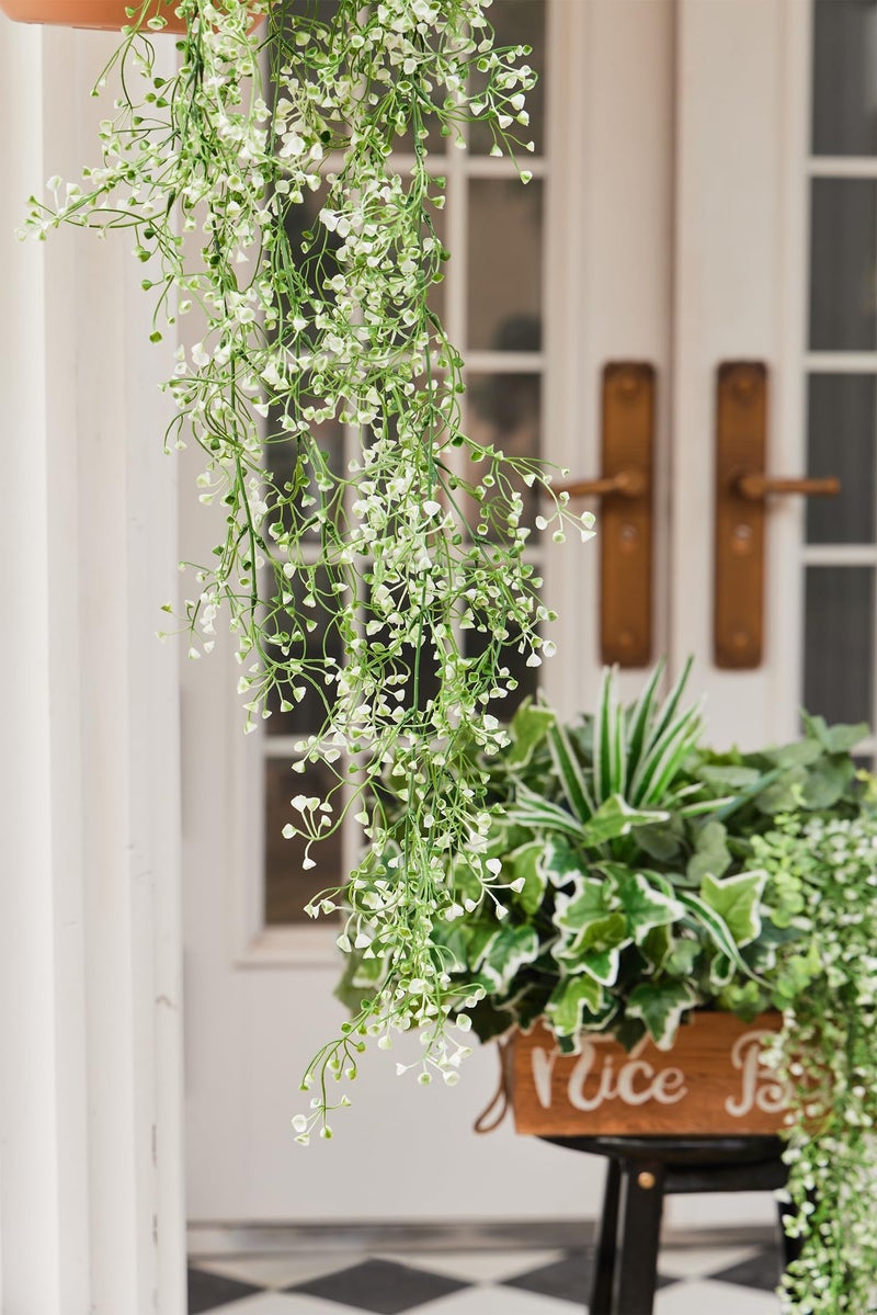 Clycaloor 19Pcs Outdoor Artificial Boxwood UV Resistant Fake Stems Plants, Faux Plastic Greenery for Indoor Outside Hanging Plants Garden Porch Window Box Home Wedding Farmhouse DÃ©cor - Image 5