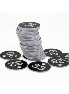 Generic Plastic ID Number Tags, Engraved Tags Key Tags Without Key Rings for Locker Dorm Hotel Bar Restaurant Club Restaurant Table Numbers (1-50, Black)  - Image 2