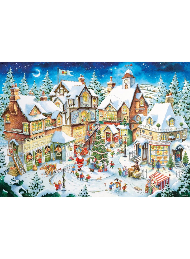Schmidt 1000-piece puzzle, winter snow scene joyful puzzle, high-quality educational puzzle game, decorative puzzle, anniversary souvenir/family entertainment/friendship puzzle among friends - Image 1