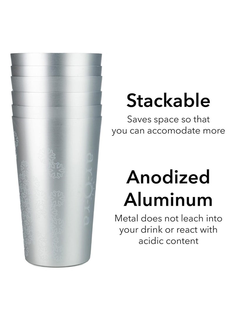 إزدنك كوب ألومنيوم متغير اللون من قطعتين، يتغير لون المعدن عند البرودة، كوب ألومنيوم سعة 340 مل، كوب مشروبات قهوة مثلجة قابل لإعادة الاستخدام - Image 4