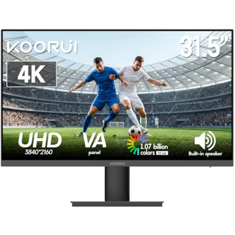 شاشة 32 بوصة 4K UHD VA، 3840x2160، 95 DCI-P3 99 sRGB، ألوان 10 بت 1.07 بي، تباين 3500: 1، HDR10، 60 هرتز، 3 مللي ثانية GTG، مكبرات صوت، HDMI/DP، VESA للألعاب المنزلية - Image 1