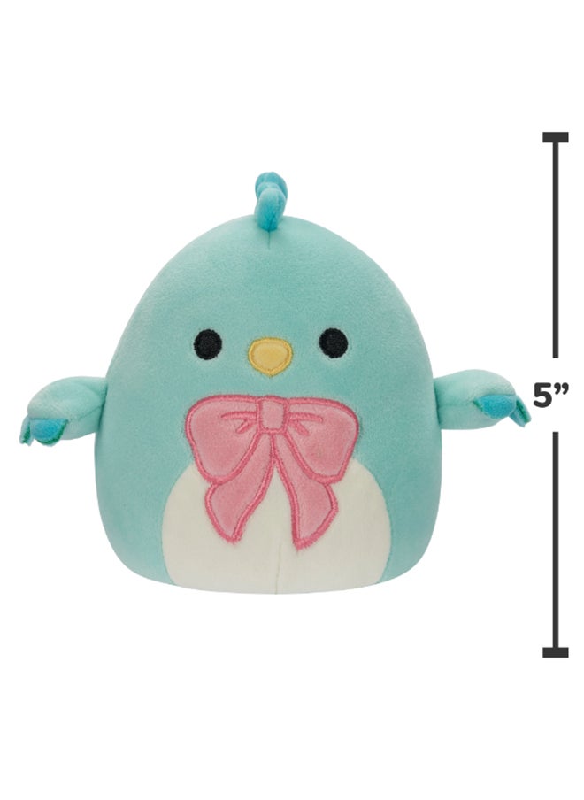 Squishmallows 5 inch Dolores the Teal Chicken , Officially Licensed Kellytoy Plush Toy, Colorful Soft Toy, Gift for Kids, Girls & Boys Washable Squishy Stuff Toy Multicolor All Age  - Image 5