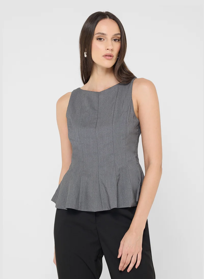 VERO MODA Tailored Detail Peplum Top