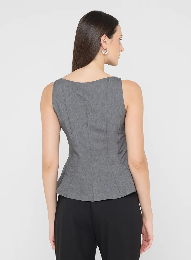 VERO MODA Tailored Detail Peplum Top