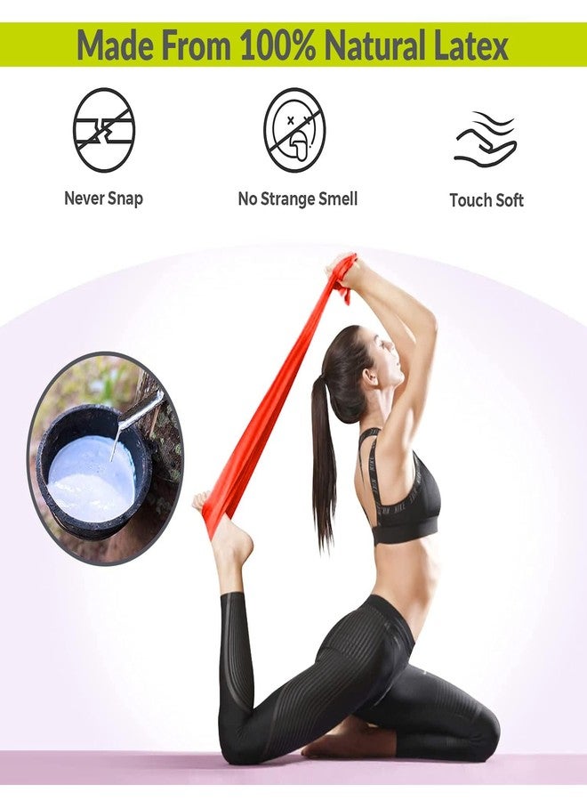 GISCO Resistance Bands for Workout | Pilates & Thera Bands for Men & Women | Home Exercise, Gym, Stretching, Yoga & Full-Body Toning - Image 2