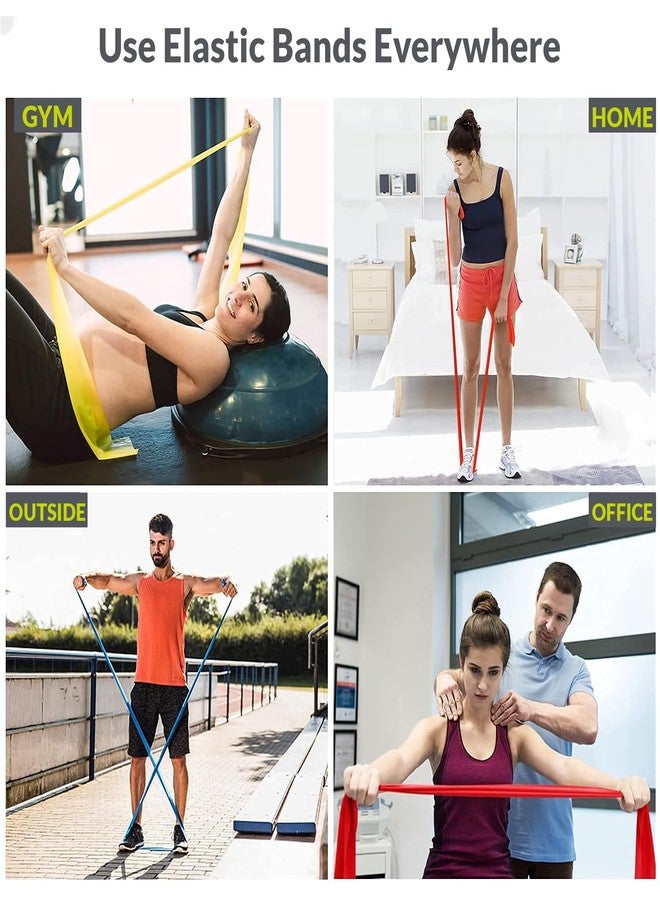 GISCO Resistance Bands for Workout | Pilates & Thera Bands for Men & Women | Home Exercise, Gym, Stretching, Yoga & Full-Body Toning - Image 5