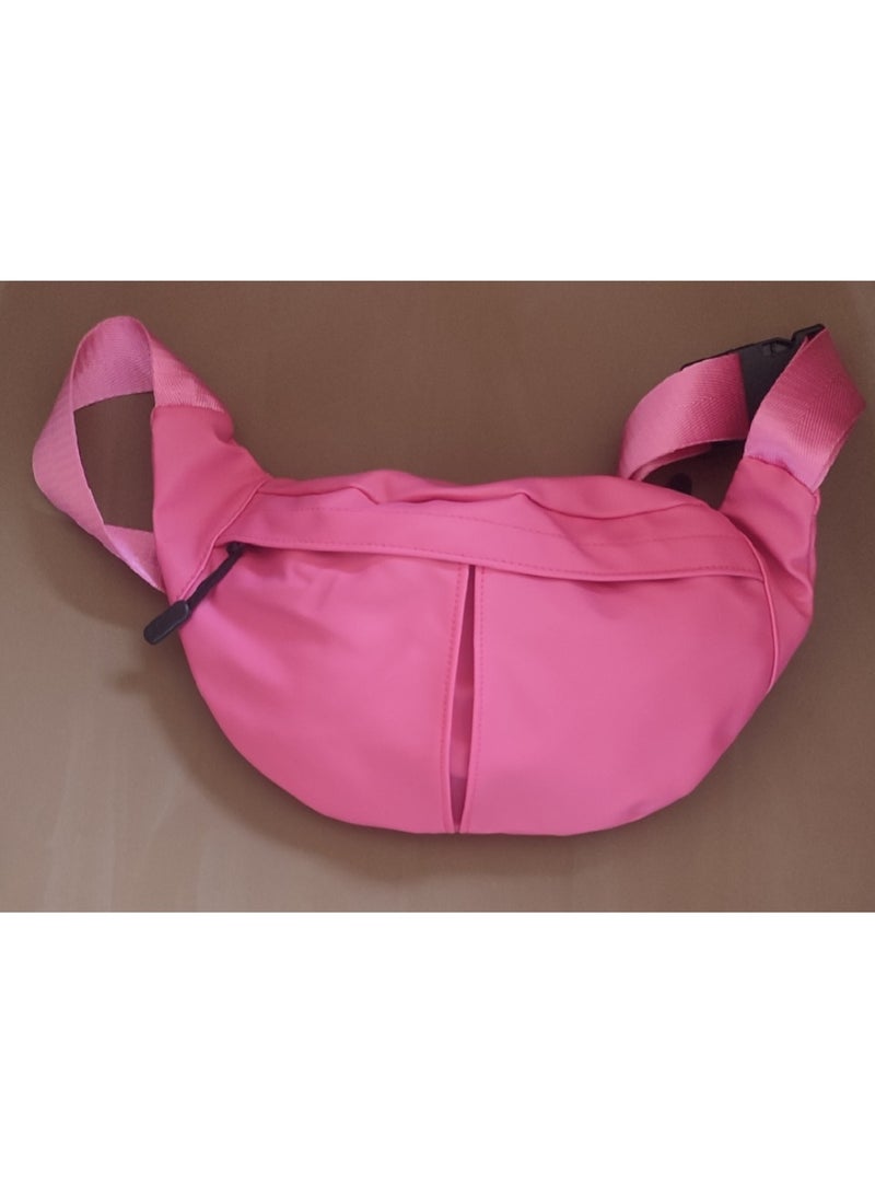 Pink waterproof crossbody bag - high quality material - Image 1