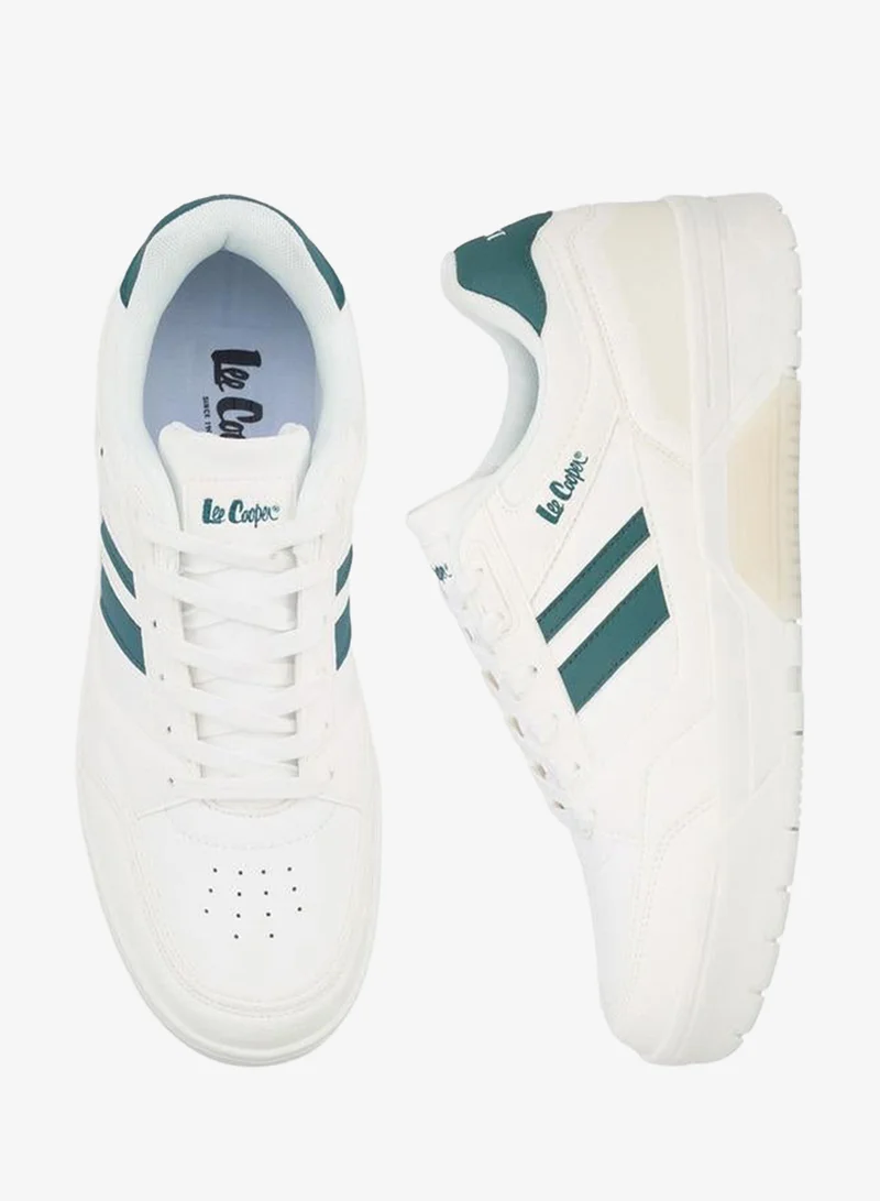 لي كوبر Men Striped Lace-Up Ankle Sneakers
