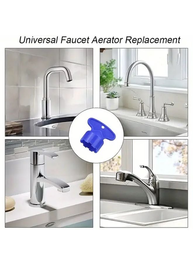 5Pcs Blue Universal Faucet Aerator Key Removal Wrench Tool Set For Bathroom Kitchen - Image 3