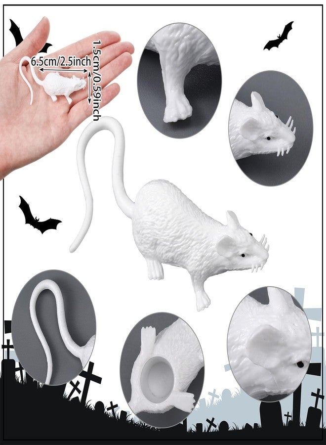 Gejoy 36 Pcs Fake Mice Realistic Mouse Fake Rats Small Plastic Mice for Mischief Prank Horror Spooky Gothic Party Decorations Supplies(Funny Color) - Image 2