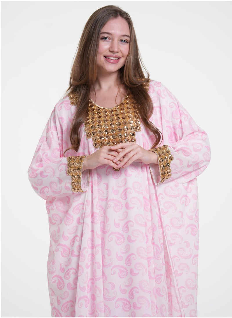 AL BENT AL SHARQIEH women kaftan , arabian dress , jalabiya  - Image 1