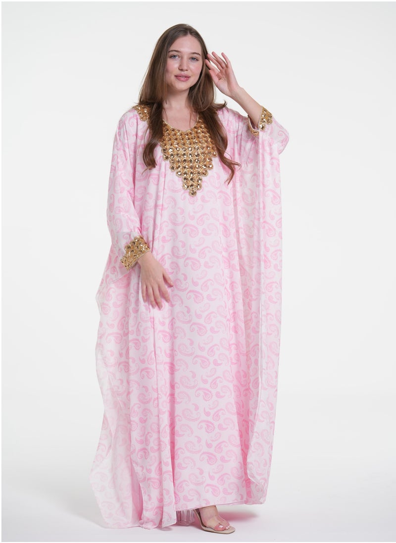 AL BENT AL SHARQIEH women kaftan , arabian dress , jalabiya  - Image 2