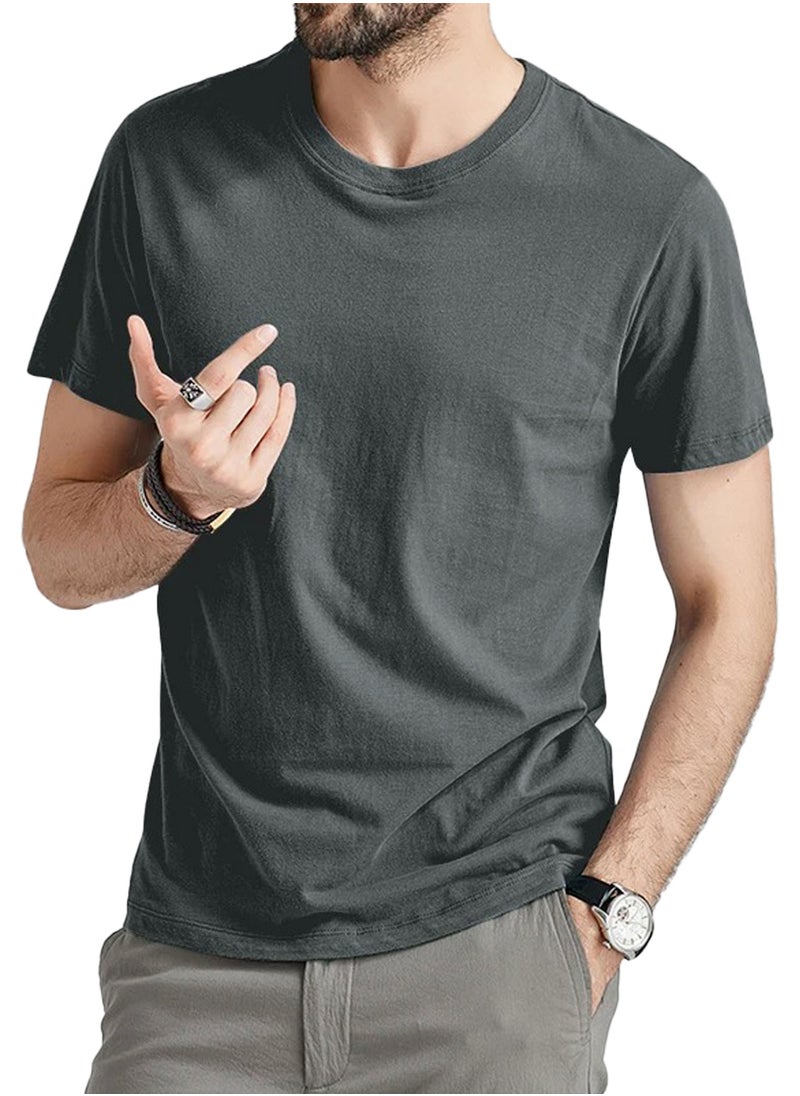 Selecta Now Mens Premium 100% Combed Cotton Plain Crew Neck 3 Pack T-Shirts Soft Breathable Tees Comfort Shirts  - Image 4