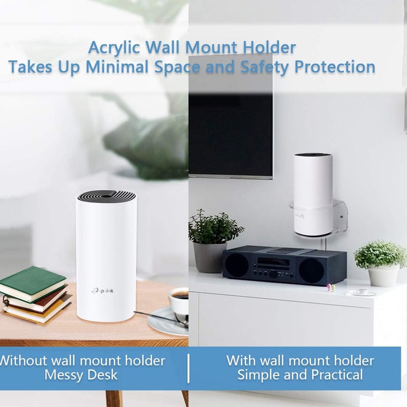 هولاكا حامل الحائط HOLACA لنظام WiFi الشبكي المنزلي الكامل TP-Link Deco M4، حامل إدارة الأسلاك لـ Deco M4/E4/S4/S7/P9 بدون أسلاك فوضوية، قوس حائط متين لـ Deco M4 P9 (3 عبوات) - Image 3