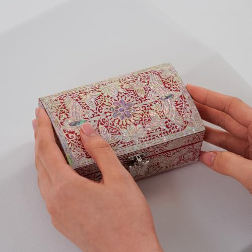 February Mountain Mother of Pearl Trinket Box - Vintage room decor Jewelry storage organizer Unique Gifts for Women who has everything Birthday Anniversary Wedding Christmas - Image 3