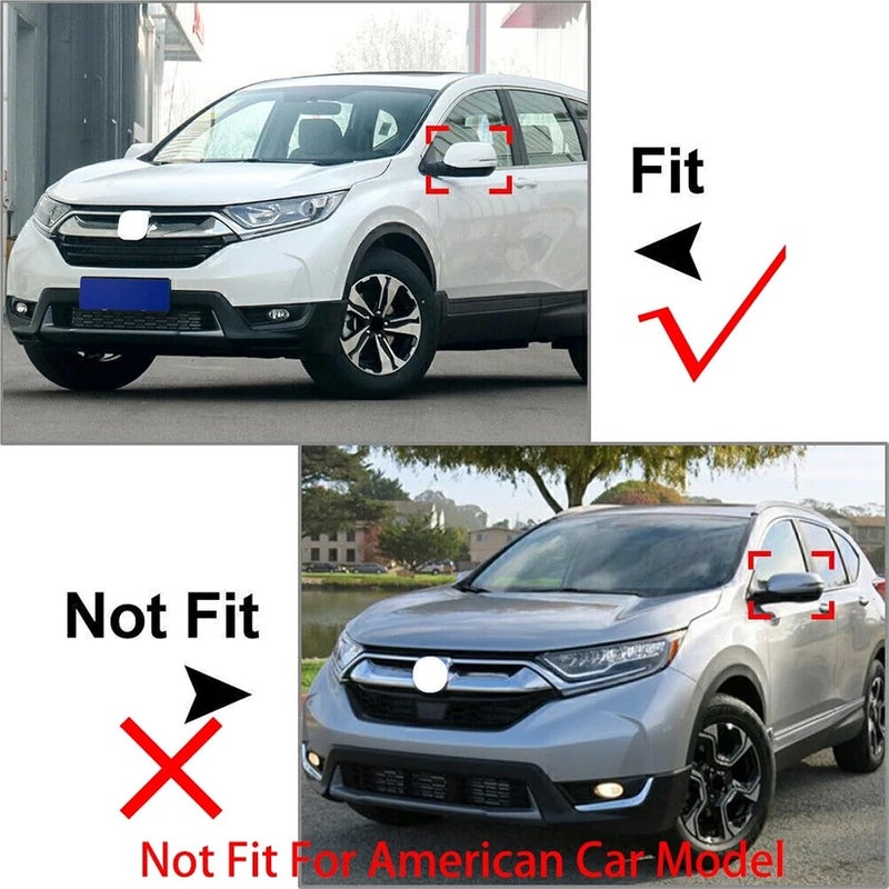 متوافق مع هوندا CRV/CR-V 2017 2018 2019 2020 غطاء مرآة جانبية خلفية للسيارة، غطاء جناح، ملصق باب خارجي (كربون) - Image 3