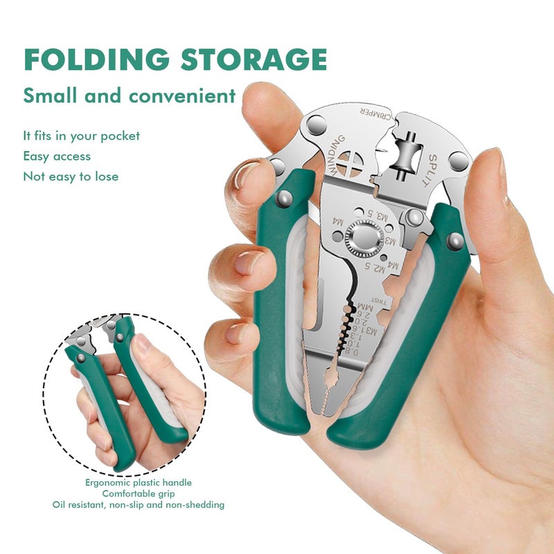 Prplet Wire Stripper and Cutter Tool – Multifunctional Electrical Wire Stripping, Crimping & Cutting Pliers with Ergonomic Grip for Electricians & DIY | Multi-Gauge Wire Compatibility - Image 2