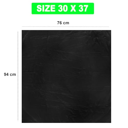 Ella Garbage Bags 30x37 Inches (Extra Large) 40 Bags 4 Rolls | Leak Proof & Tear Resistant Trash Bags for Kitchen & Commercial Use | Dustbin Bags For Dry & Wet Waste With Free Check Duster Cloth-Black - Image 4