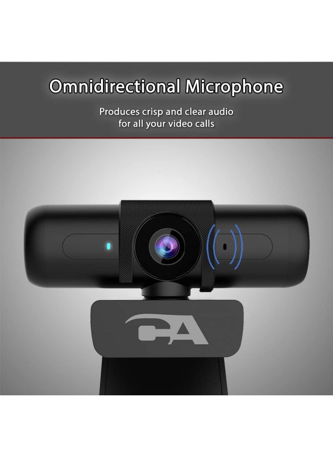 Cyber Acoustics Cyber Acoustics CA Essential Webcam 1080HD-AF USB Webcam with Microphone for Desktop or Notebooks, 1080p Webcam, HD Auto-Focus and Light Correction, Omni-Directional Microphone (WC-2000)  - Image 5