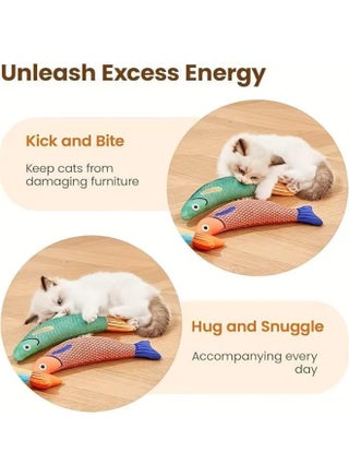 NeoStyle Cat Toys Fish with Catnip - Rustling Sound Interactive Kitten Chew Toy for Boredom Relief & Teeth Cleaning(2pcs) - view 5