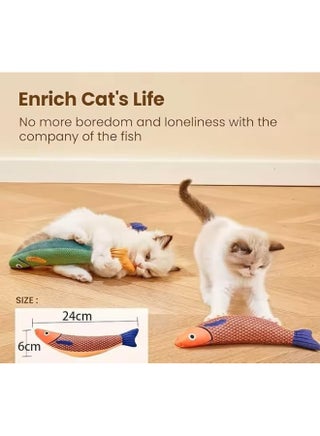NeoStyle Cat Toys Fish with Catnip - Rustling Sound Interactive Kitten Chew Toy for Boredom Relief & Teeth Cleaning(2pcs) - view 3