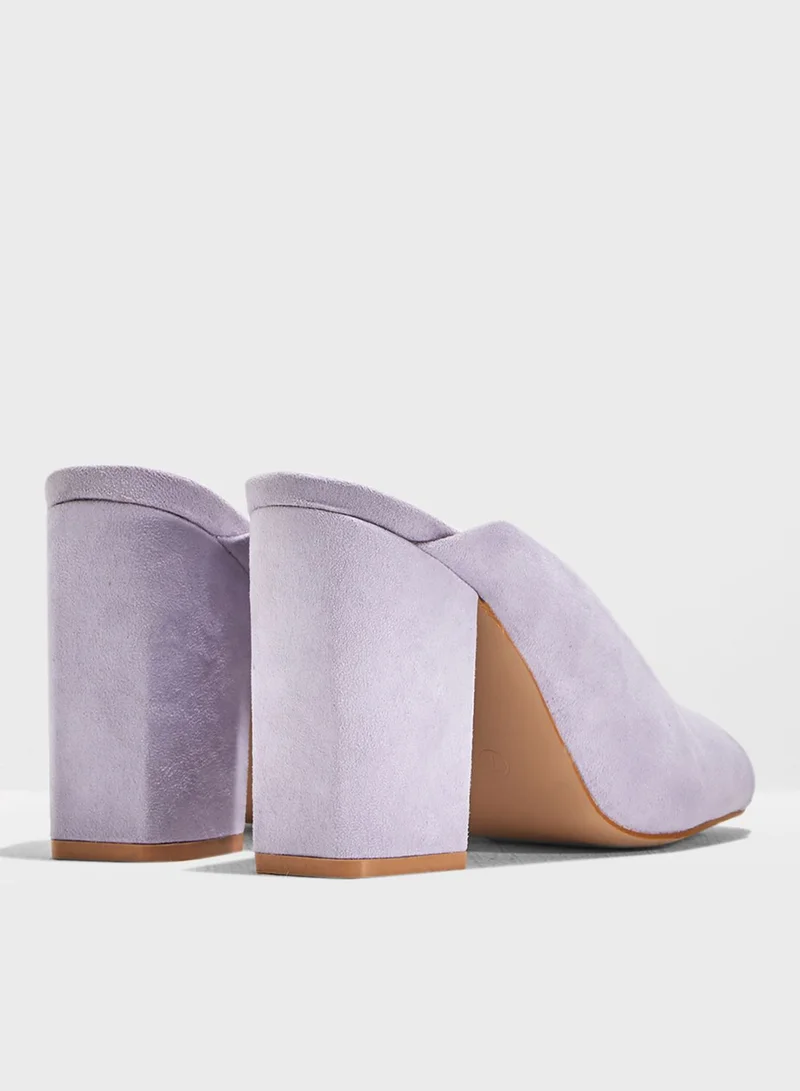 PUBLIC DESIRE Ohio Peep Toe Heeled Mule
